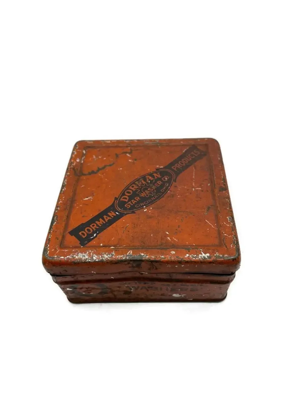 Vintage Dorman Products Tin: Distressed Garage Decor